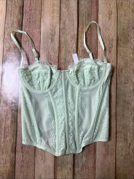 Urban Outfitters Other - Urban Outfitters Mint Lace Bustier Corset Top
